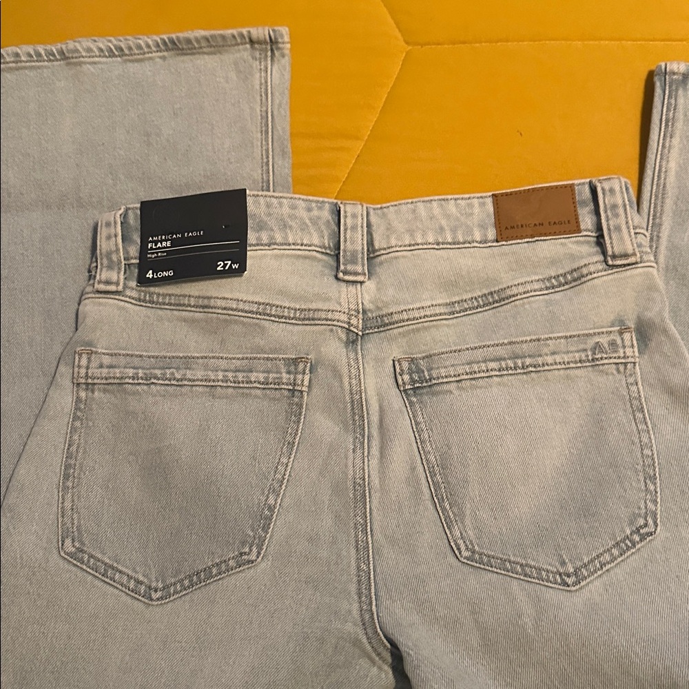 American Eagle Blue Women's Flared Jeans - Picture 7 of 9